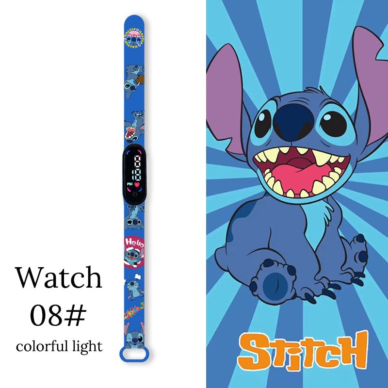 Disney dessin animé point enfants montres filles mode Bracelet LED femmes montre enfants électronique numérique étanche horloge