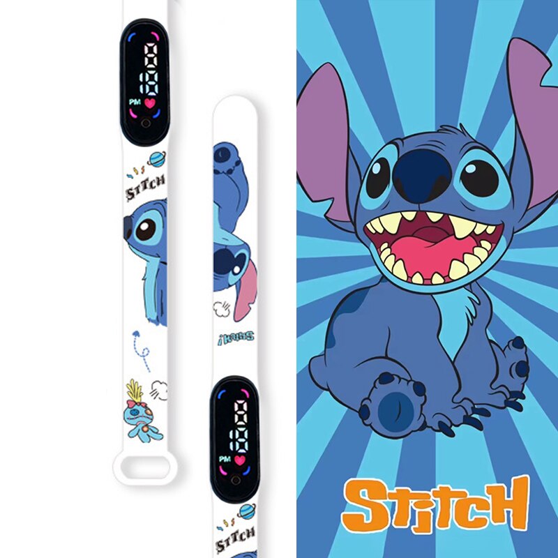 Disney dessin animé point enfants montres filles mode Bracelet LED femmes montre enfants électronique numérique étanche horloge