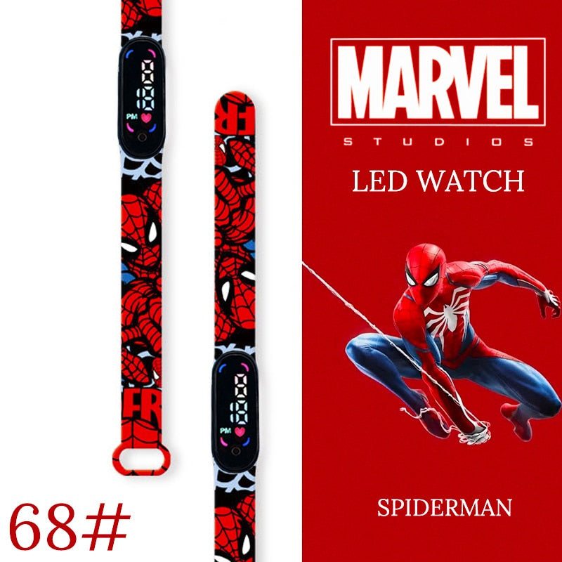 Disney Spiderman Kid # 39; s Montres Hommes Sport Bracelet Bracelet Étanche Enfants Montre Numérique Garçons LED Horloge relogio montre
