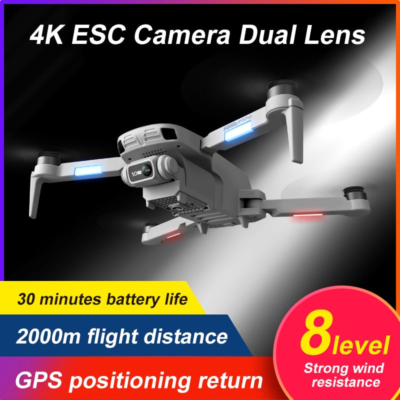 4DRC F8 GPS Drone 5G HD 4K Caméra Professionnelle 2000m Transmission D'image Moteur Brushless Pliable Quadcopter RC Drone Cadeau