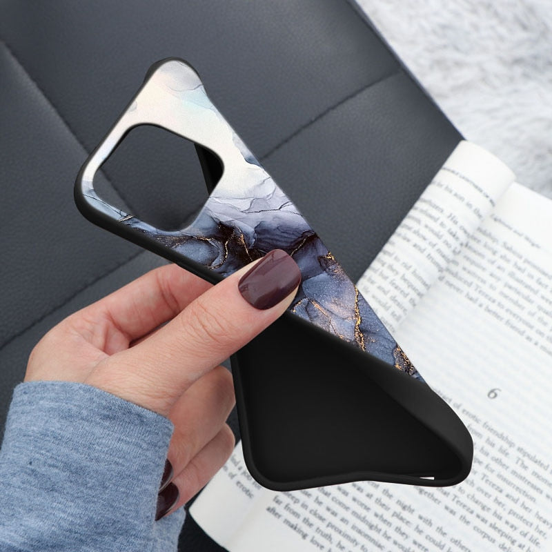 Marble Case For iPhone 13 11 12 14 Pro XS Max Mini XR X 10 Soft Silicone Cover For iPhone 6 6s 7 8 Plus SE 2022 2020 Fundas Etui