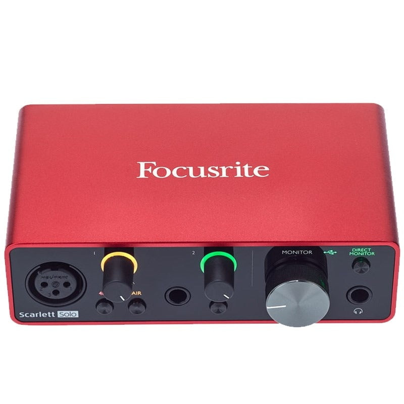 Focusrite Scarlett Solo (3e génération) Interface audio USB avec préampli micro Carte son externe pour guitare et microphone