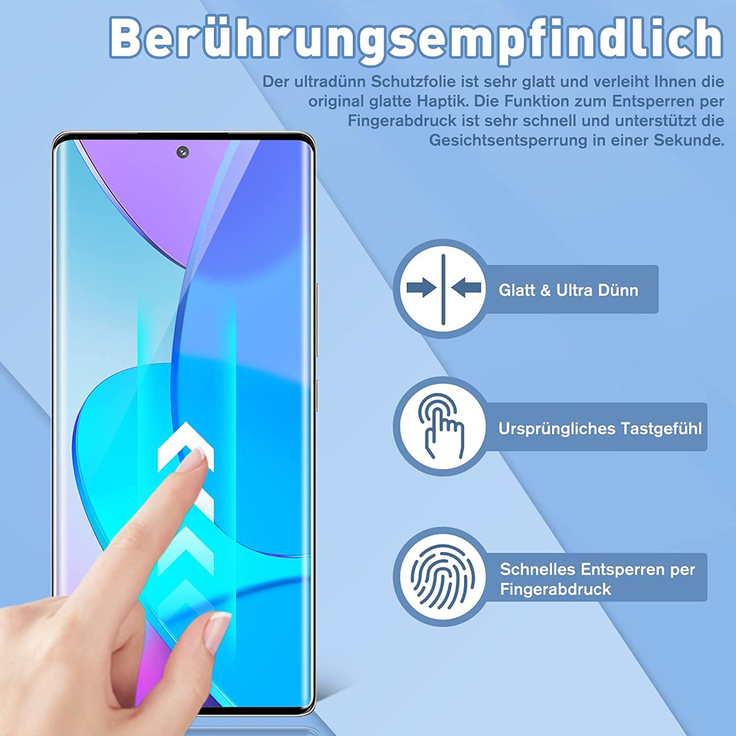 2/4 pièces verre trempé pour Huawei Magic 5 4 Pro Honor 70 50 60 Pro P mate 30 40 50 Pro incurvé anti-rayures protecteur d'écran verre