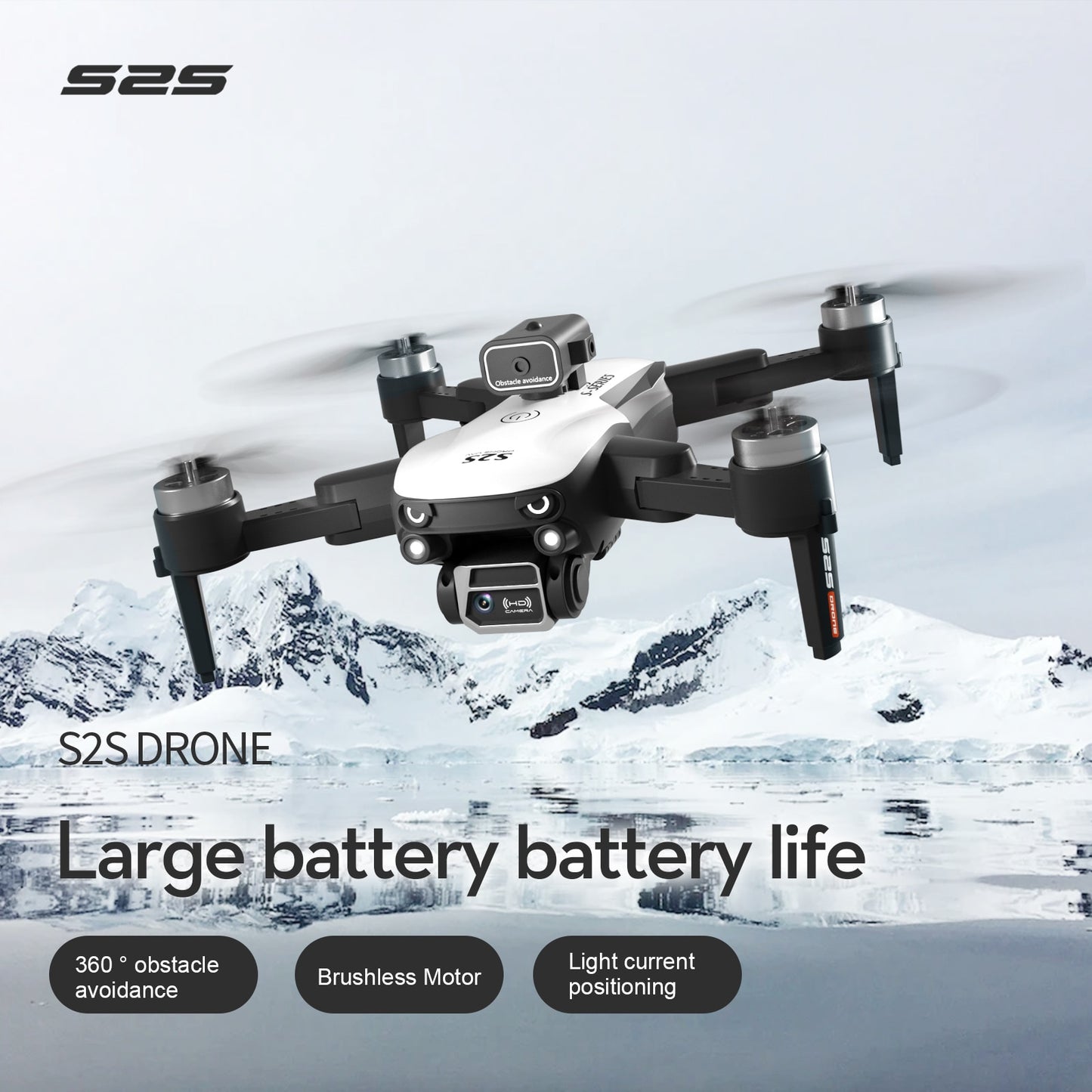 Nouveau S2S Drone 4k professionnel 8K HD caméra vol 25min évitement d'obstacles sans brosse pliable quadrirotor RC Dron jouets voler 3KM