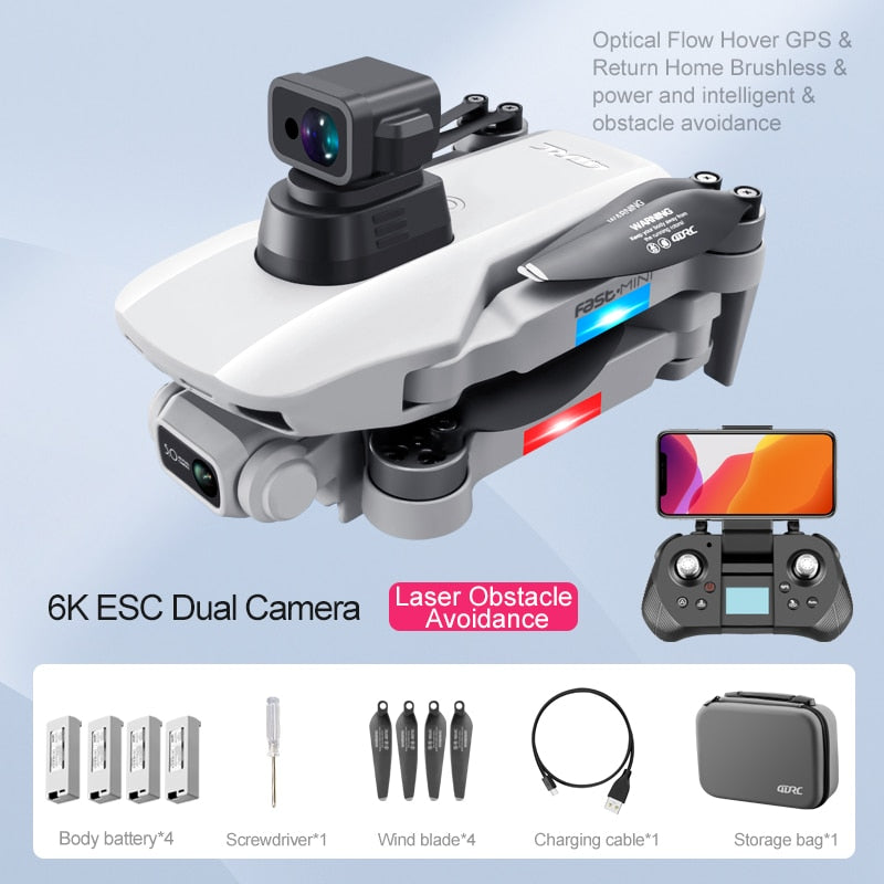 4DRC F8 GPS Drone 5G HD 4K Caméra Professionnelle 2000m Transmission D'image Moteur Brushless Pliable Quadcopter RC Drone Cadeau