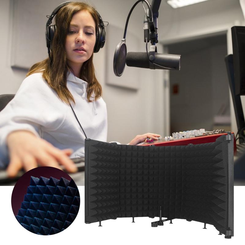 Bouclier d'isolation de microphone, équipement de réduction du bruit de diffusion, panneaux d'insonorisation acoustique de studio, cales insonorisées