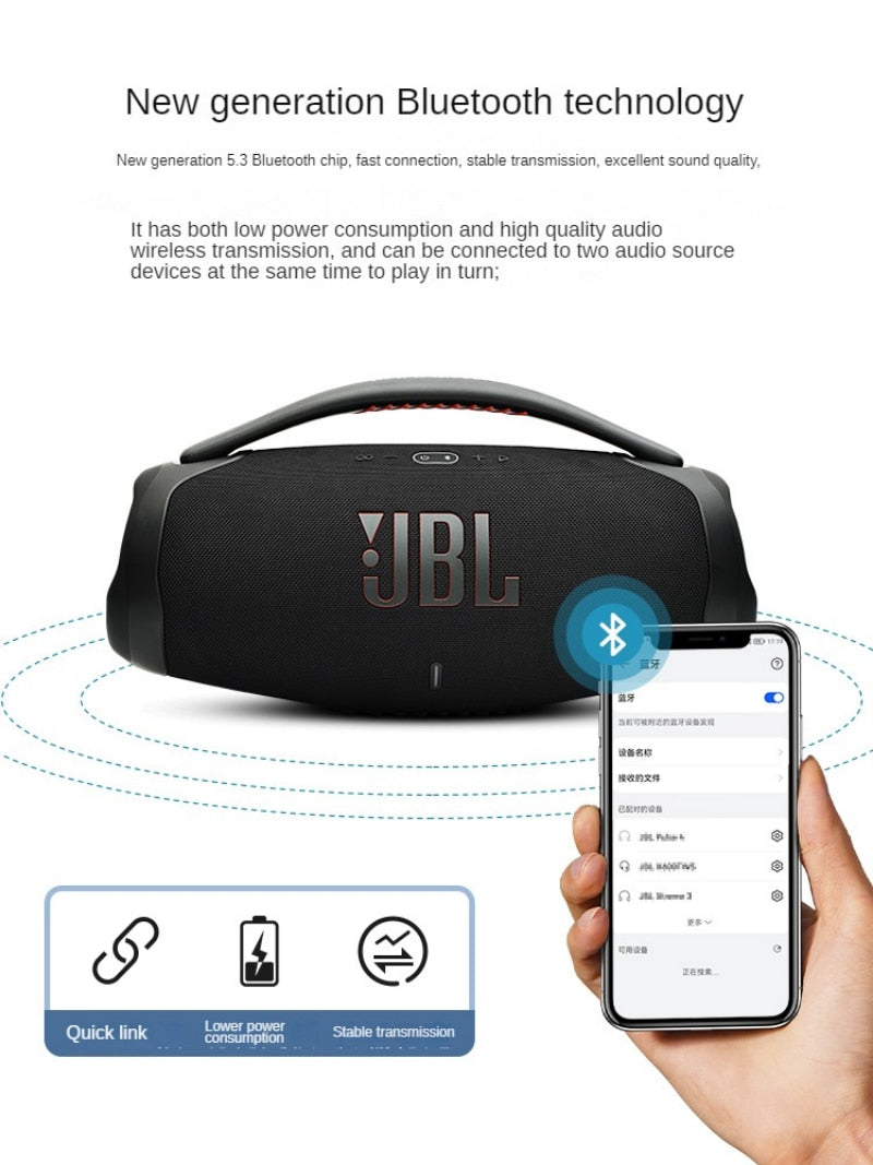 Boombox 3 Music Third Generation Wireless Bluetooth Outdoor Indoor Portable Sports Bass Sound For JBL Speakers