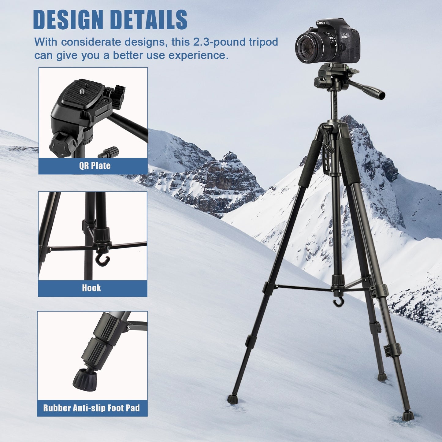 Trépied d'appareil photo 180cm support de téléphone portable léger avec sac de transport à distance sans fil pour iPhone iPad Pro 12.9 "DSLR Vlogging