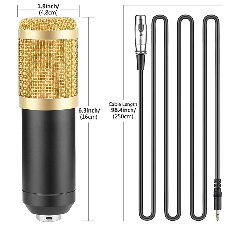 Kit de microphone à condensateur avec mixeur audio pour le microphone de changement de voix en streaming pour l'ensemble d'équipement de podcast en direct
