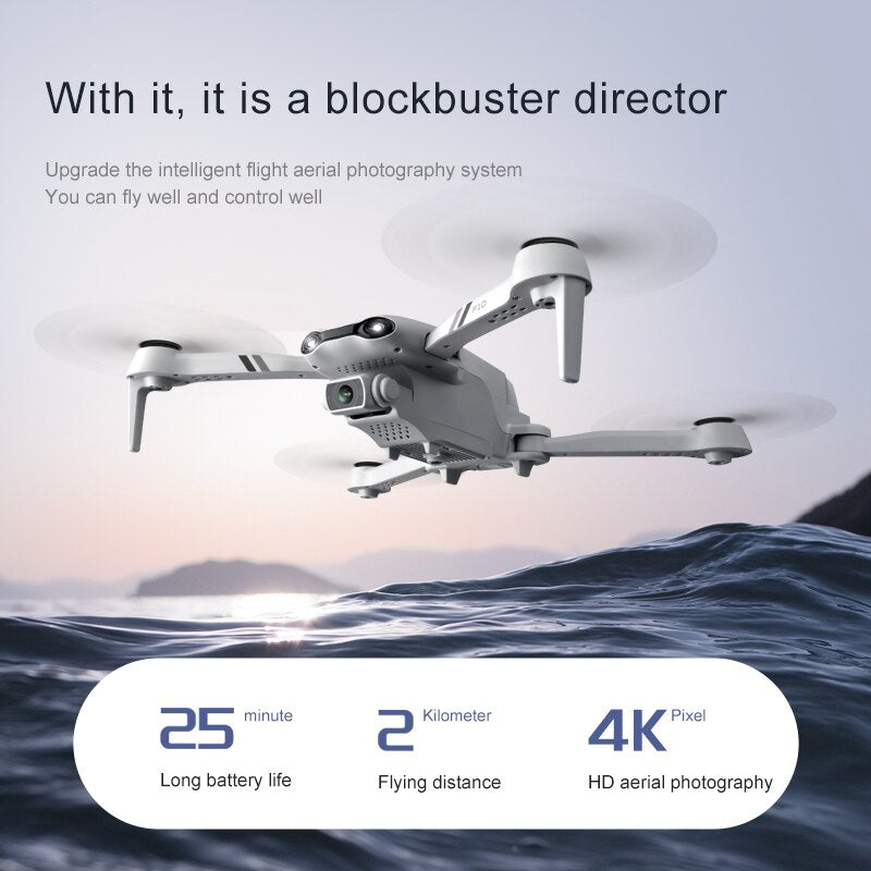 2023 F10 Drone 4k Profesional GPS 5G WIFI Obstacle Avoidance 4K HD Dual Camera Remote Control Quadcopter RC Distance 2km Dron