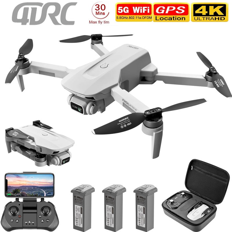 4DRC F8 GPS Drone 5G HD 4K Caméra Professionnelle 2000m Transmission D'image Moteur Brushless Pliable Quadcopter RC Drone Cadeau