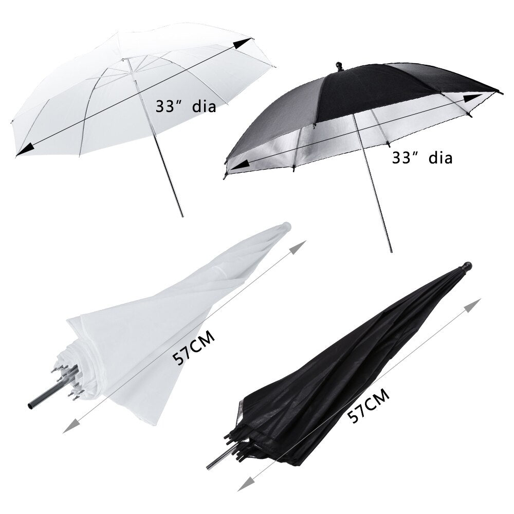 Boîte à lumière pour Studio Photo, Kit d'éclairage avec cadre d'arrière-plan 2x3M 4 pièces support trépied 2M 2 pièces boîte souple réflecteur 4 parapluie