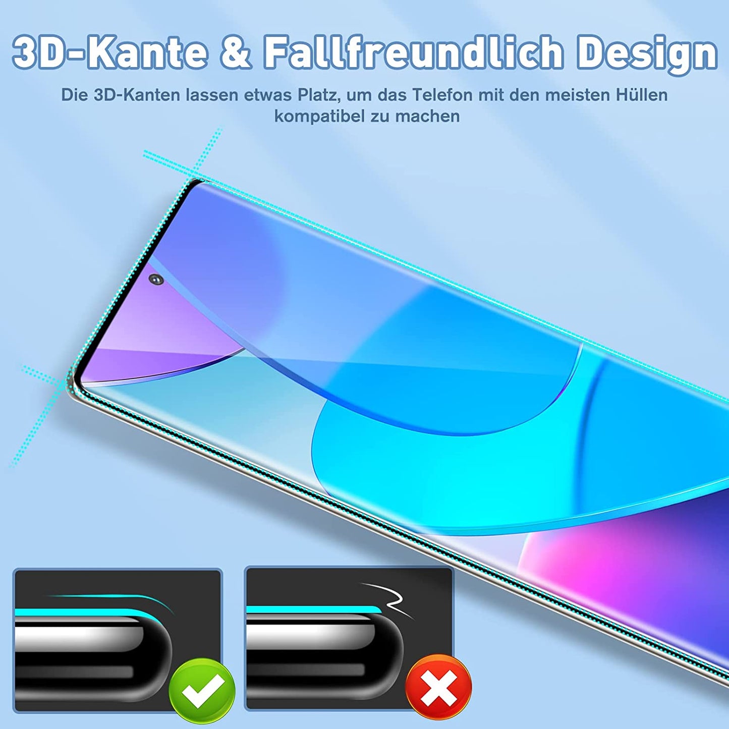 2/4 pièces verre trempé pour Huawei Magic 5 4 Pro Honor 70 50 60 Pro P mate 30 40 50 Pro incurvé anti-rayures protecteur d'écran verre