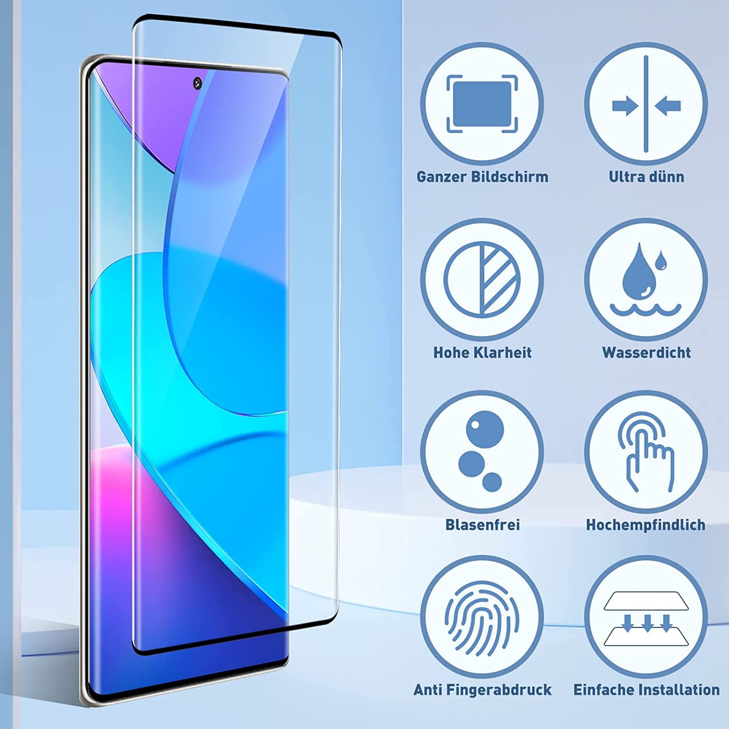 2/4 pièces verre trempé pour Huawei Magic 5 4 Pro Honor 70 50 60 Pro P mate 30 40 50 Pro incurvé anti-rayures protecteur d'écran verre