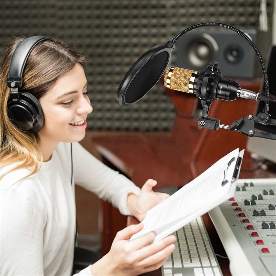 Kit de microphone à condensateur avec mixeur audio pour le microphone de changement de voix en streaming pour l'ensemble d'équipement de podcast en direct
