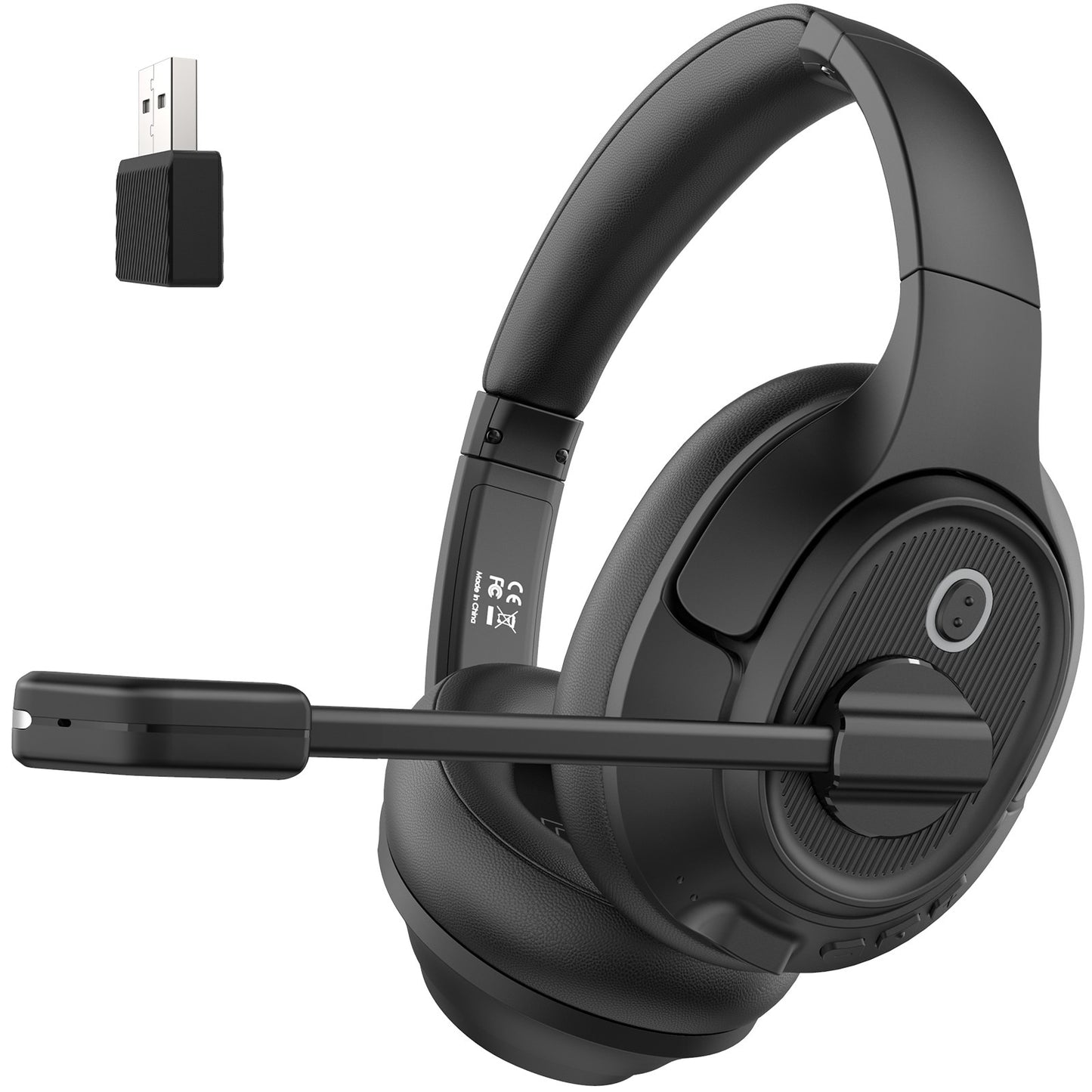 EKSA H6 casque sans fil avec Dongle AI micro antibruit environnemental pour entreprise Bluetooth 5.0 pour casque de centre d'appel