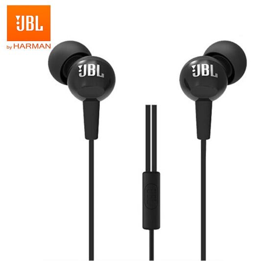 JBL C100Si Original 3.5mm filaire stéréo écouteurs basses profondes musique sport casque course écouteur appel mains libres avec microphone