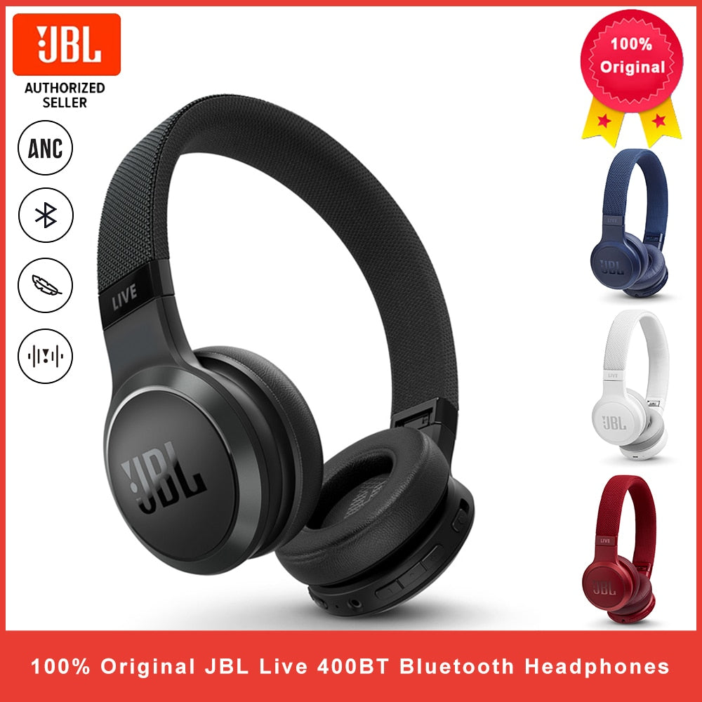 JBL Live 400BT – Casque Audio Supra-auriculaire sans Fil – Écouteurs Bluetooth avec Commande pour appels – – Autonomie jusqu'à 24 Heures