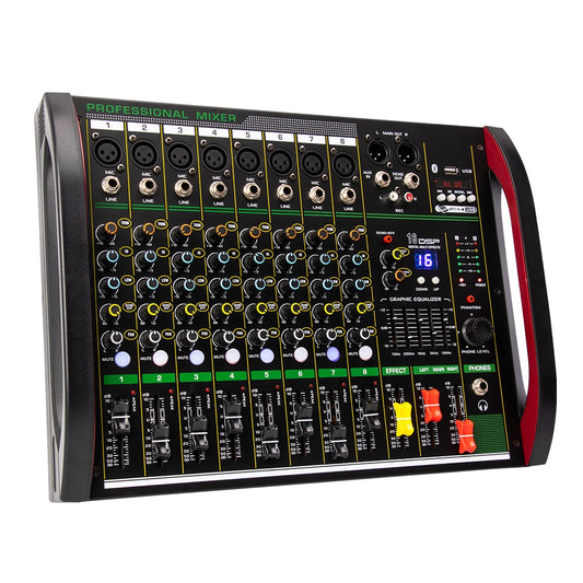 Mélangeur 4/8 canaux DSP effet de réverbération professionnel Bluetooth USB mélangeur audio équilibre famille karaoké scène performance KTV