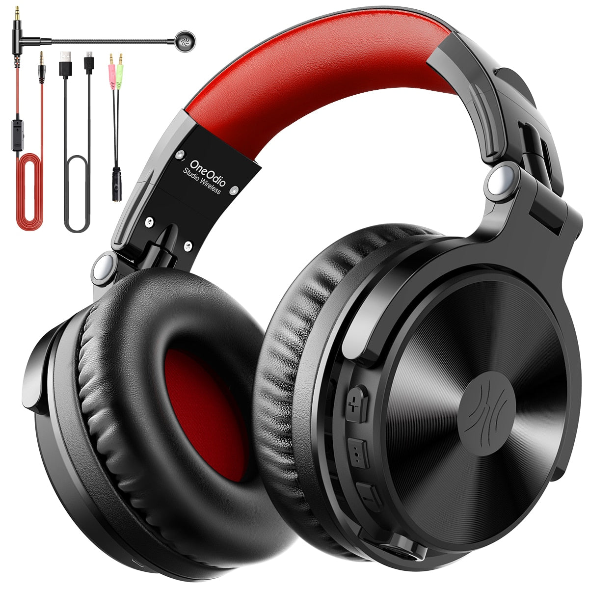 Oneodio 110h casque sans fil Bluetooth 5.2 + casque de jeu filaire 2 en 1 avec microphone pour PC PS4 Call Center Office Skype