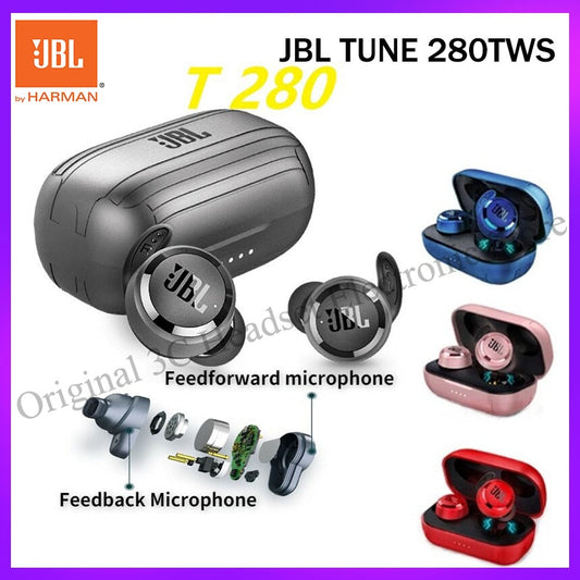 JBL – écouteurs Bluetooth d'origine T280TWS Pro, oreillettes stéréo, son de basse, stop-bruit, avec étui de chargement pour micro
    JBL – écouteurs Bluetooth d'origine T280TWS Pro, oreillettes stéréo, son de basse, stop