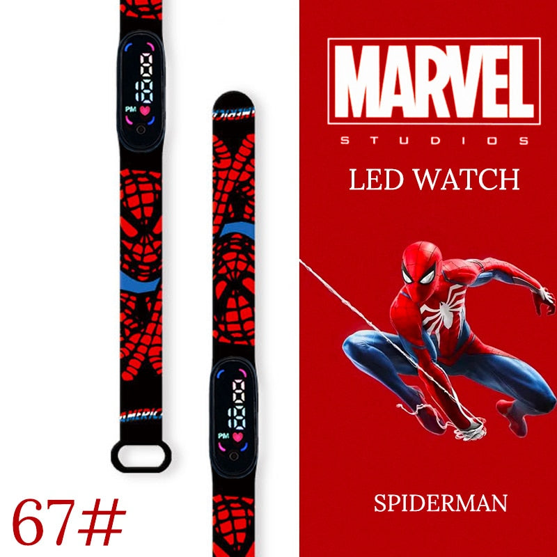 Disney Spiderman Kid # 39; s Montres Hommes Sport Bracelet Bracelet Étanche Enfants Montre Numérique Garçons LED Horloge relogio montre