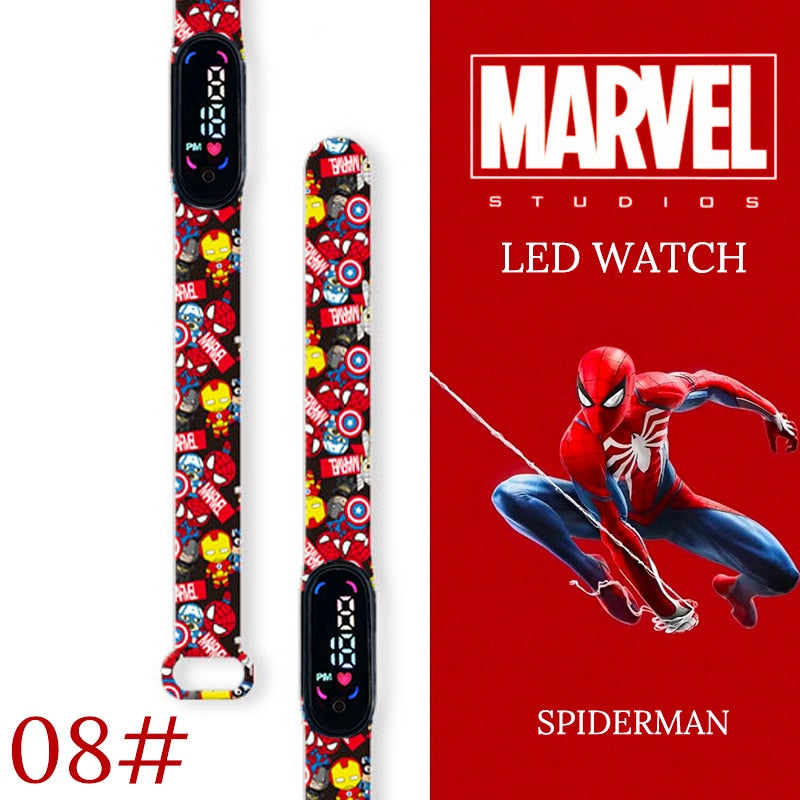 Disney Spiderman Kid # 39; s Montres Hommes Sport Bracelet Bracelet Étanche Enfants Montre Numérique Garçons LED Horloge relogio montre