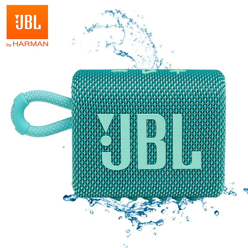 JBL Go 3, Enceinte Bluetooth Portable compacte et puissante au Style Audacieux, Étanche à l’Eau et à la poussière, Autonomie 5h, Bleue