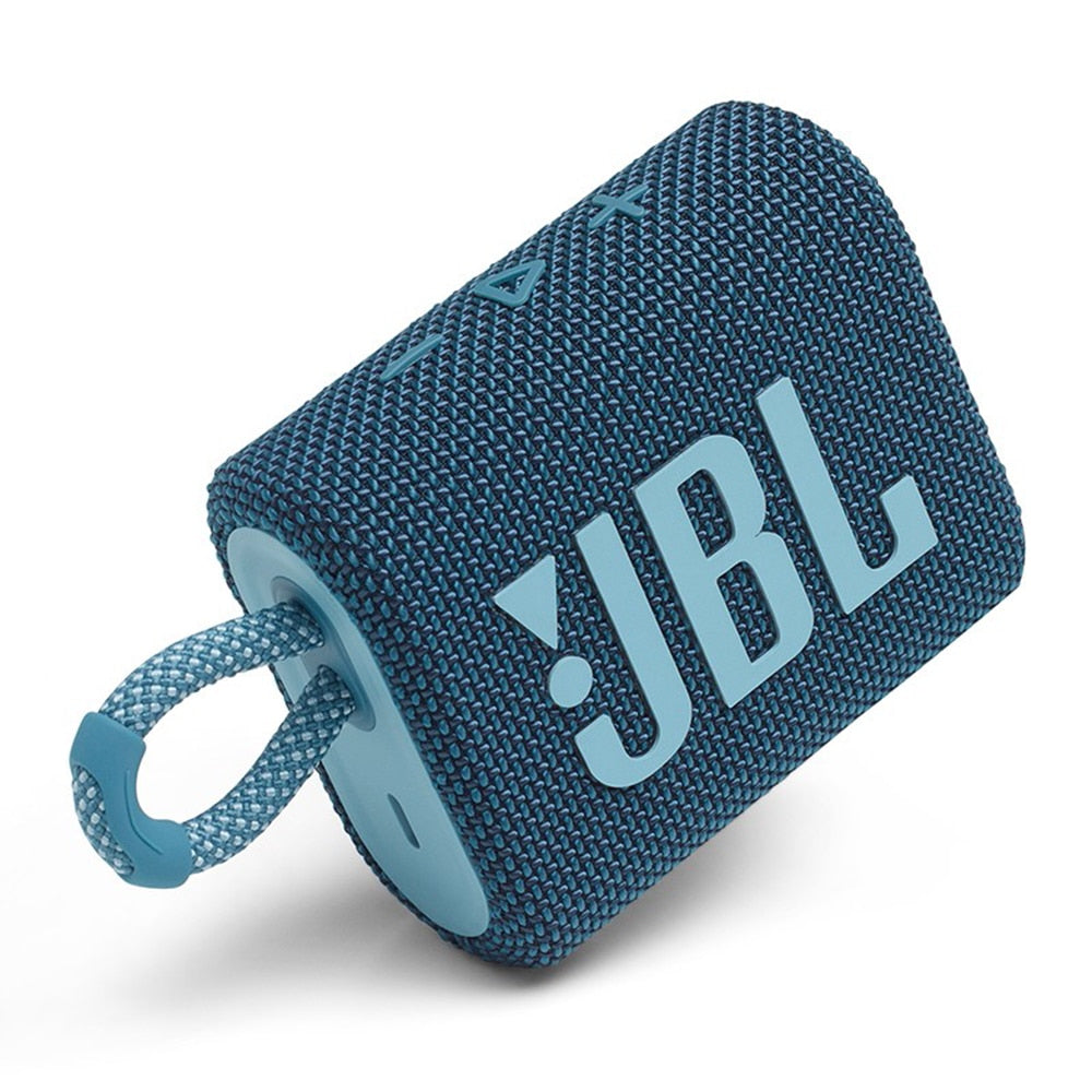 JBL Go 3, Enceinte Bluetooth Portable compacte et puissante au Style Audacieux, Étanche à l’Eau et à la poussière, Autonomie 5h, Bleue