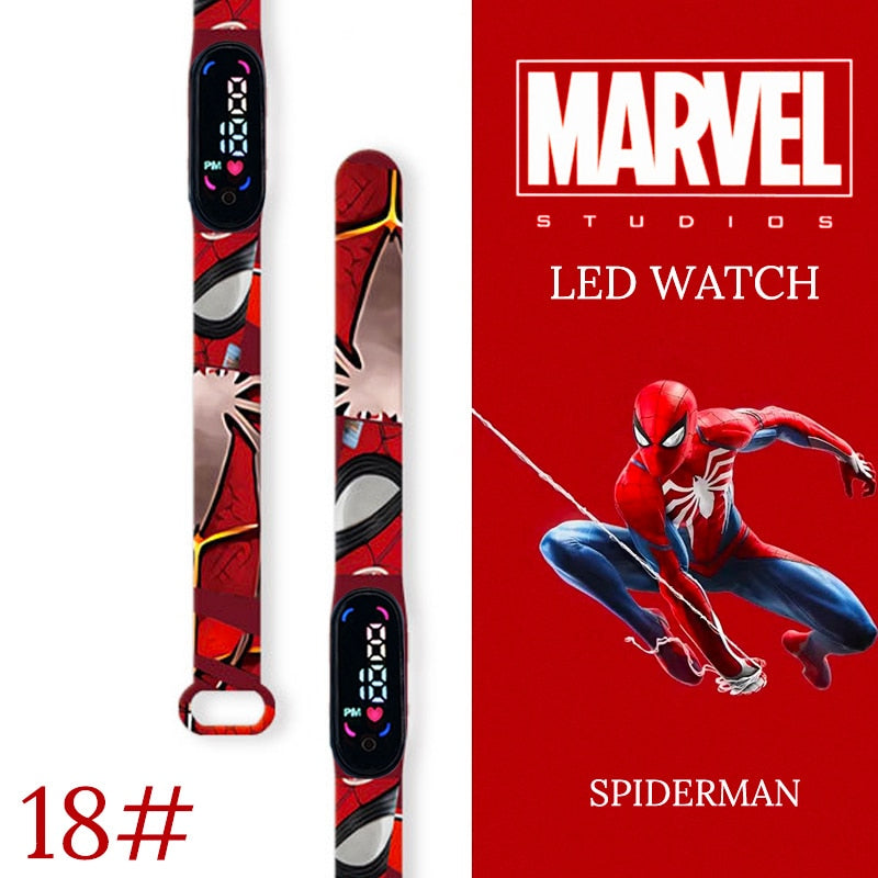 Disney Spiderman Kid # 39; s Montres Hommes Sport Bracelet Bracelet Étanche Enfants Montre Numérique Garçons LED Horloge relogio montre