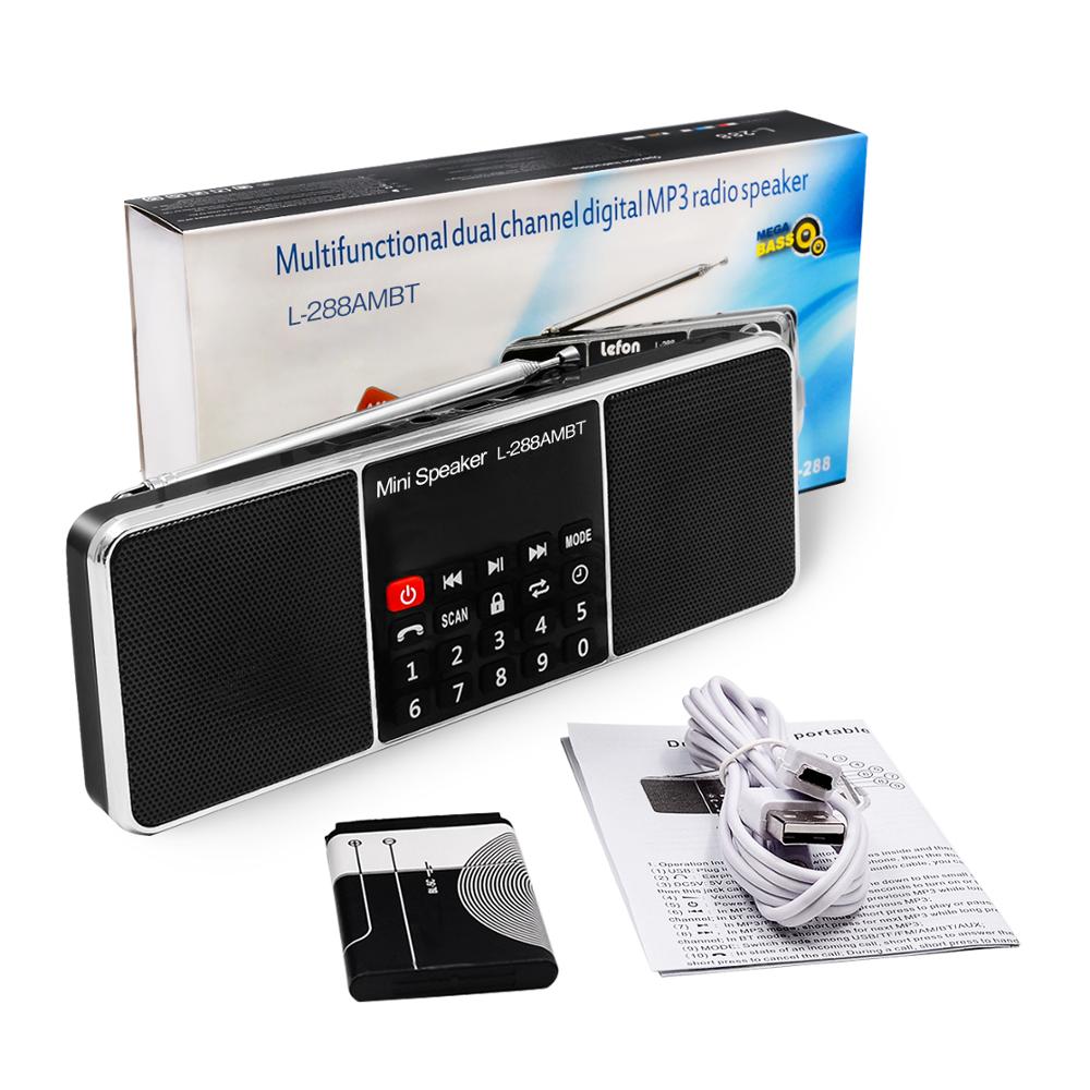 Radio Portable numérique AM FM haut-parleur Bluetooth lecteur MP3 stéréo TF carte SD clé USB appel mains libres haut-parleurs rechargeables