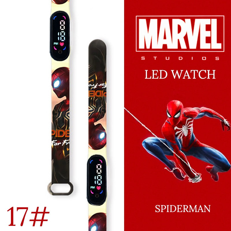 Disney Spiderman Kid # 39; s Montres Hommes Sport Bracelet Bracelet Étanche Enfants Montre Numérique Garçons LED Horloge relogio montre