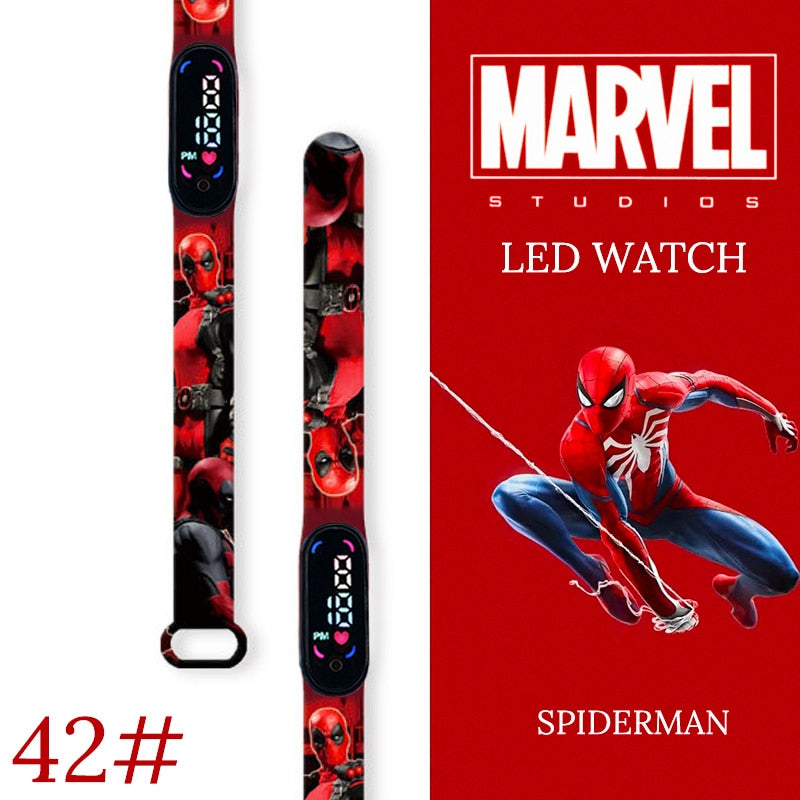 Disney Spiderman Kid # 39; s Montres Hommes Sport Bracelet Bracelet Étanche Enfants Montre Numérique Garçons LED Horloge relogio montre