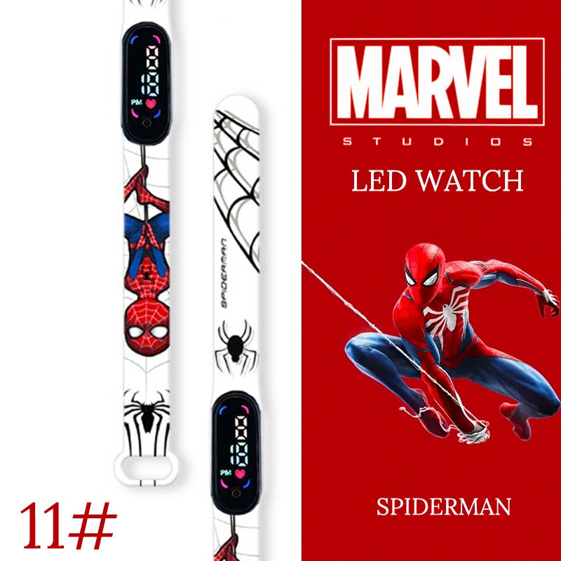 Disney Spiderman Kid # 39; s Montres Hommes Sport Bracelet Bracelet Étanche Enfants Montre Numérique Garçons LED Horloge relogio montre