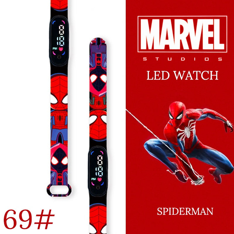 Disney Spiderman Kid # 39; s Montres Hommes Sport Bracelet Bracelet Étanche Enfants Montre Numérique Garçons LED Horloge relogio montre