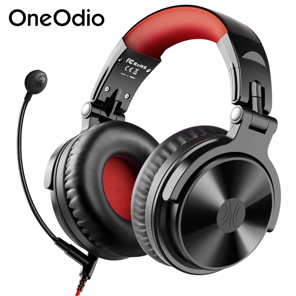 Casque sans fil Bluetooth 5.2 Oneodio avec microphone casque de jeu filaire Gamer pour PC PS4 PS5 Call Center 110H Playtime