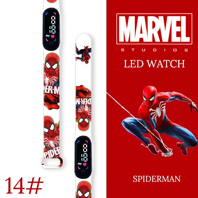 Disney Spiderman Kid # 39; s Montres Hommes Sport Bracelet Bracelet Étanche Enfants Montre Numérique Garçons LED Horloge relogio montre