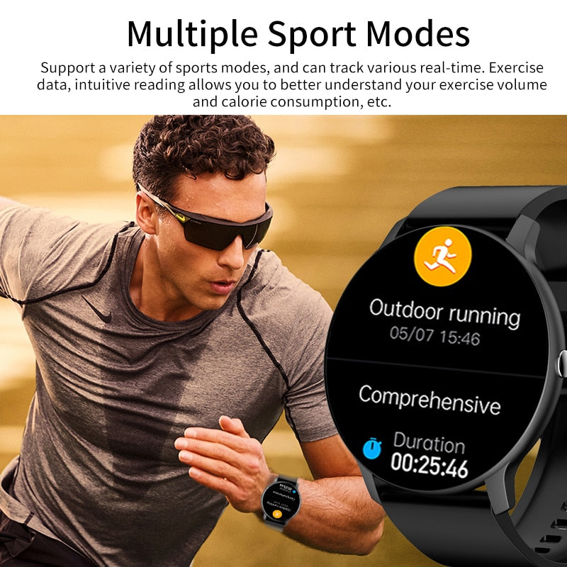 2022 montre intelligente hommes femmes plein écran tactile Sport Fitness montre homme IP67 étanche Bluetooth pour Android IOS Smartwatch hommes