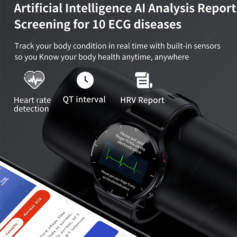 2023 New ECG+PPG Smart Watch Men Blood Pressure Heart Rate Watches IP68 Waterproof Fitness Tracker Smartwatch For Huawei Xiaomi