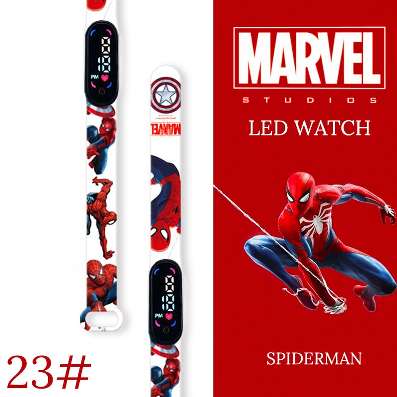 Disney Spiderman Kid # 39; s Montres Hommes Sport Bracelet Bracelet Étanche Enfants Montre Numérique Garçons LED Horloge relogio montre