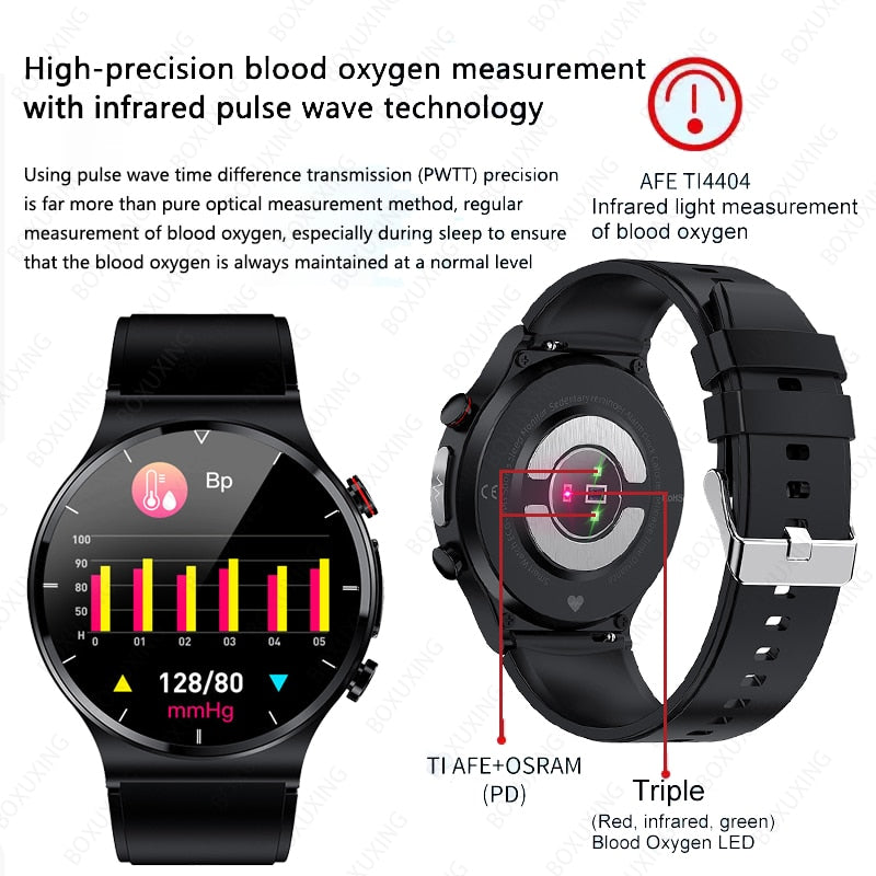 2023 New ECG+PPG Smart Watch Men Blood Pressure Heart Rate Watches IP68 Waterproof Fitness Tracker Smartwatch For Huawei Xiaomi